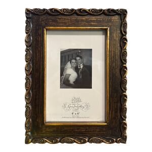 Decorative Picture Frame Gold Brushed Brown 4" x 6" Photos